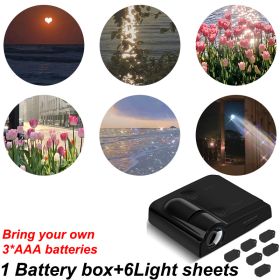 Landscape Projection Light INS Background Projector Night Light Planet Sea Cloud Lamp Christmas Gift Atmosphere Party Photo Prop (Color: black-6xScenes, Ships From: CN)